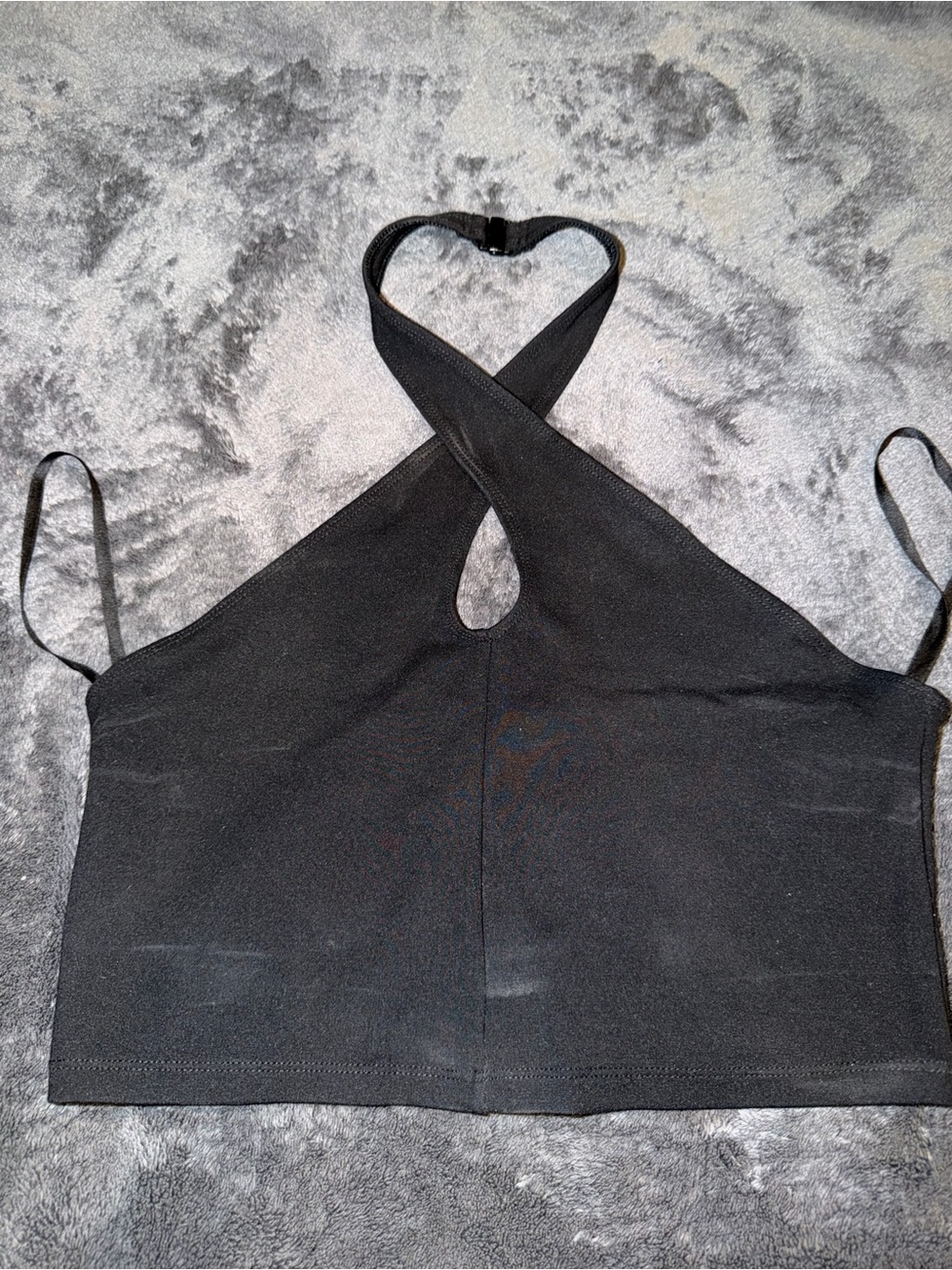 Aritzia Black Cross-Front Halter Crop Top - Women
